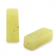 Natuursteen tube kraal 13x5mm Lemon jade mustard green